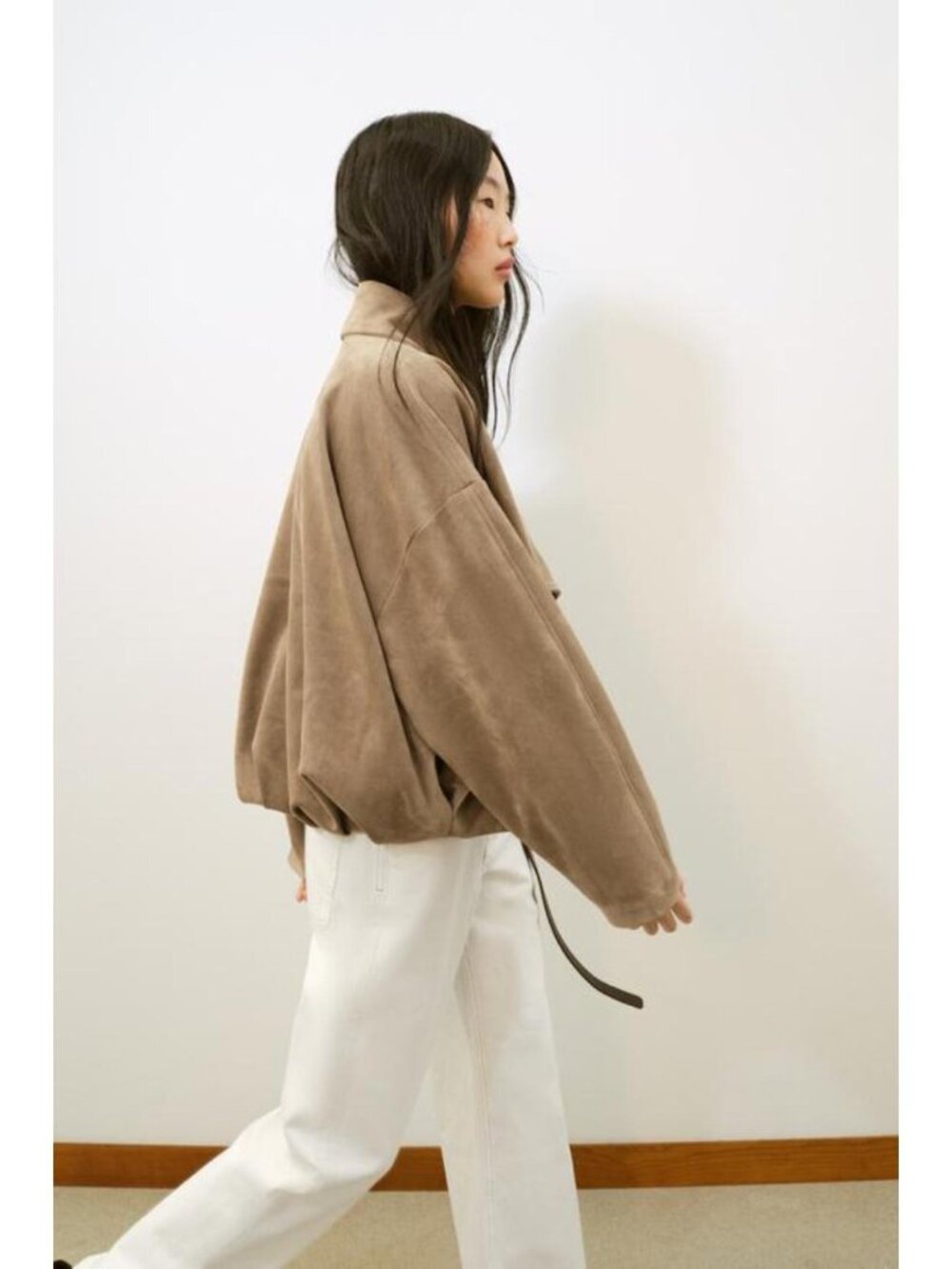 ZARA FAUX SUEDE WRAP JACKET - Picture 4 of 10